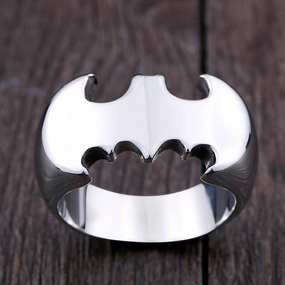Wholesale Stainless Steel Bat Mens Rings