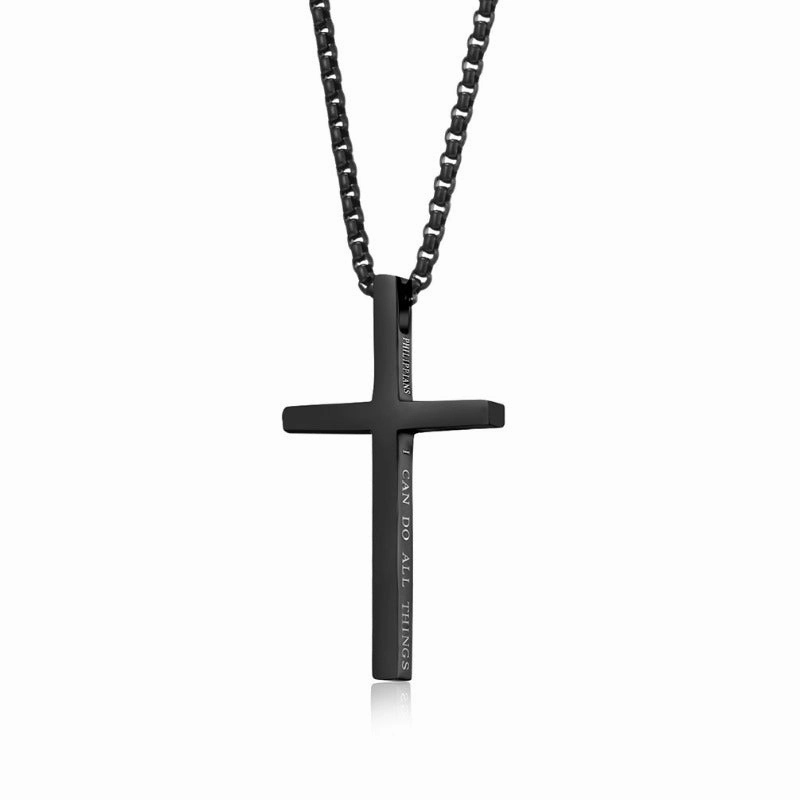 Wholesale Stainless Steel Bible Verse Cross Verse Cross Necklaces