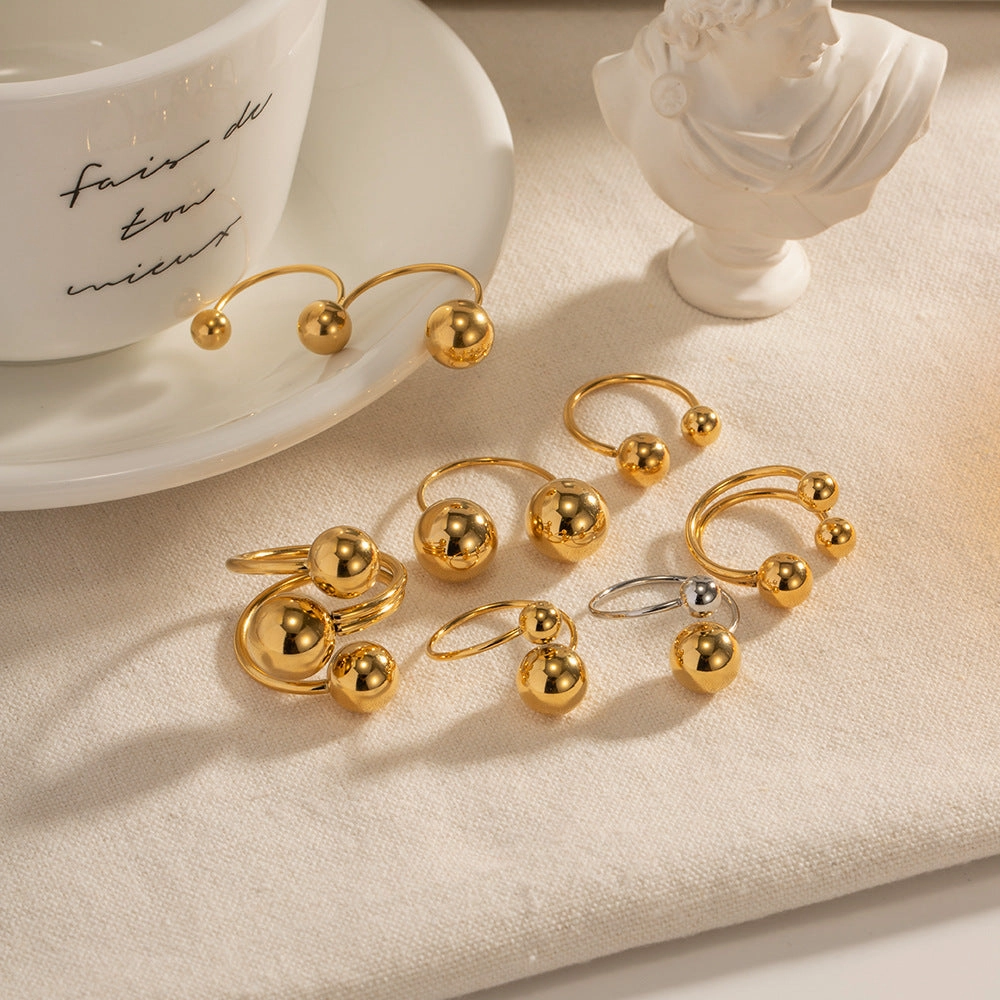 Wholesale Stainless Steel Big and Small Ball Rings