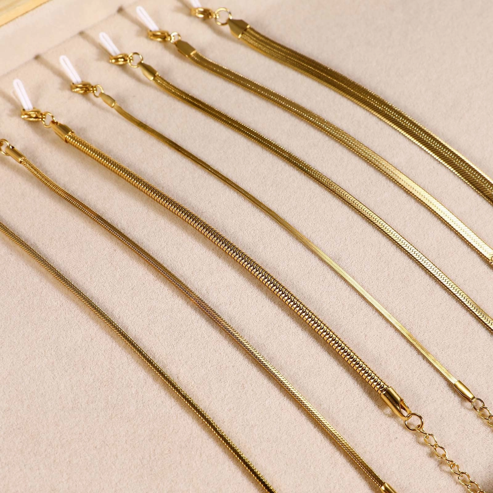 Wholesale Stainless Steel Blade Flat Snake Bracelet