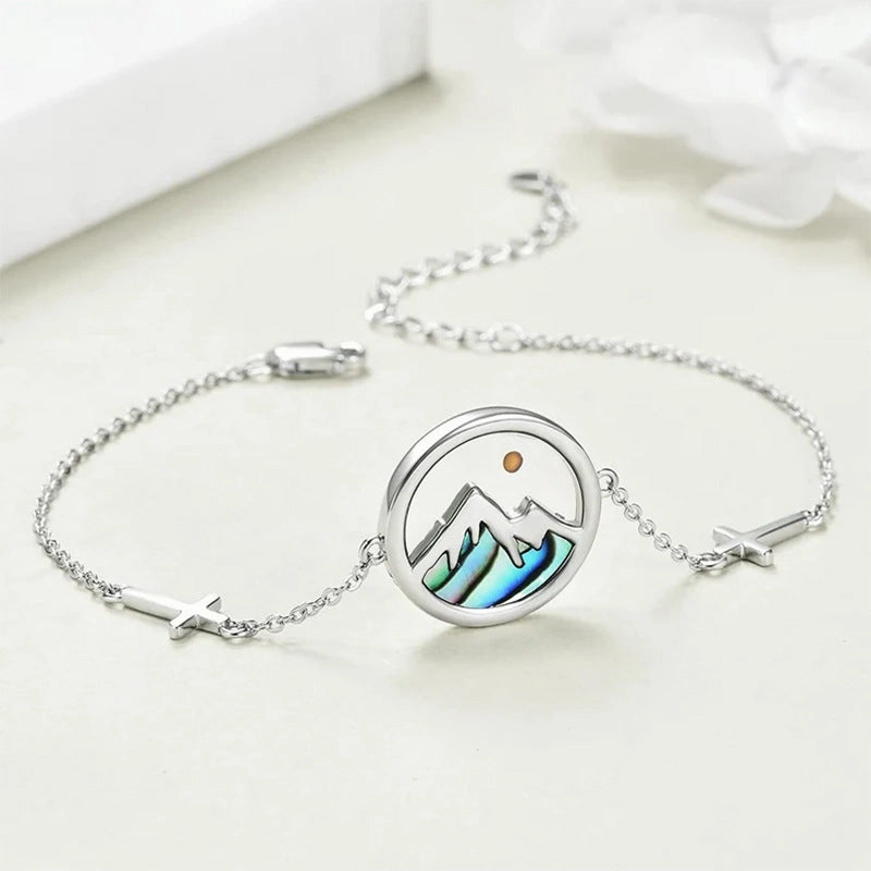 Wholesale Stainless Steel Bracelet Simple Shell Inlaid Mustard Seed Necklace