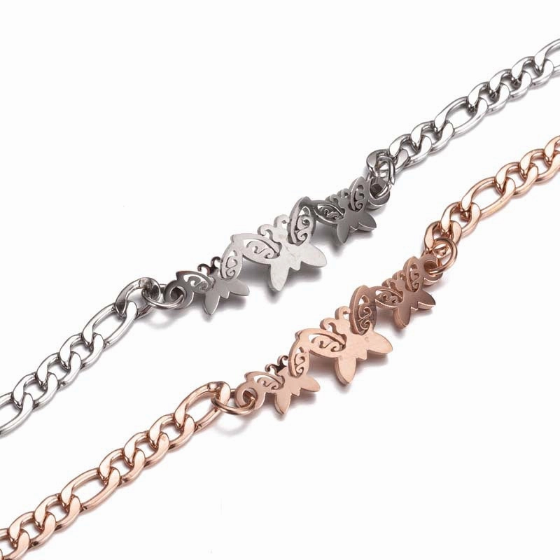 Wholesale Stainless Steel Butterfly Christmas Bracelet