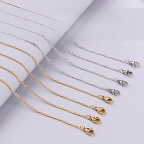 Wholesale Stainless Steel Cross Fine Chain Handmade DIY Titanium Steel Necklaces