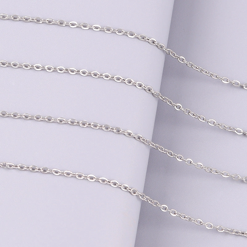 Wholesale Stainless Steel Cross Fine Chain Handmade DIY Titanium Steel Necklaces