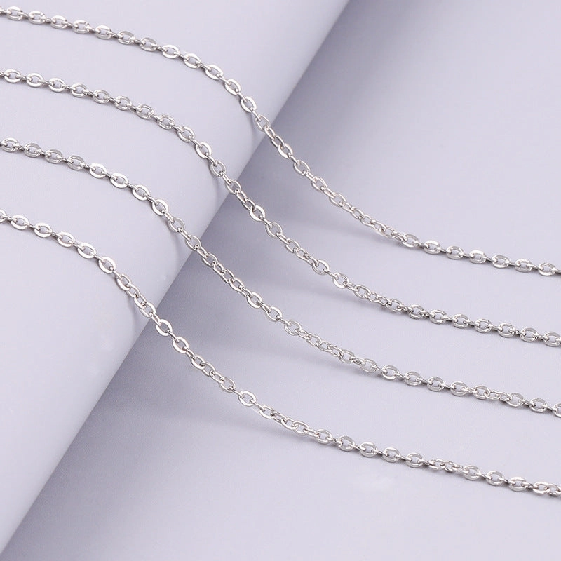 Wholesale Stainless Steel Cross Fine Chain Handmade DIY Titanium Steel Necklaces
