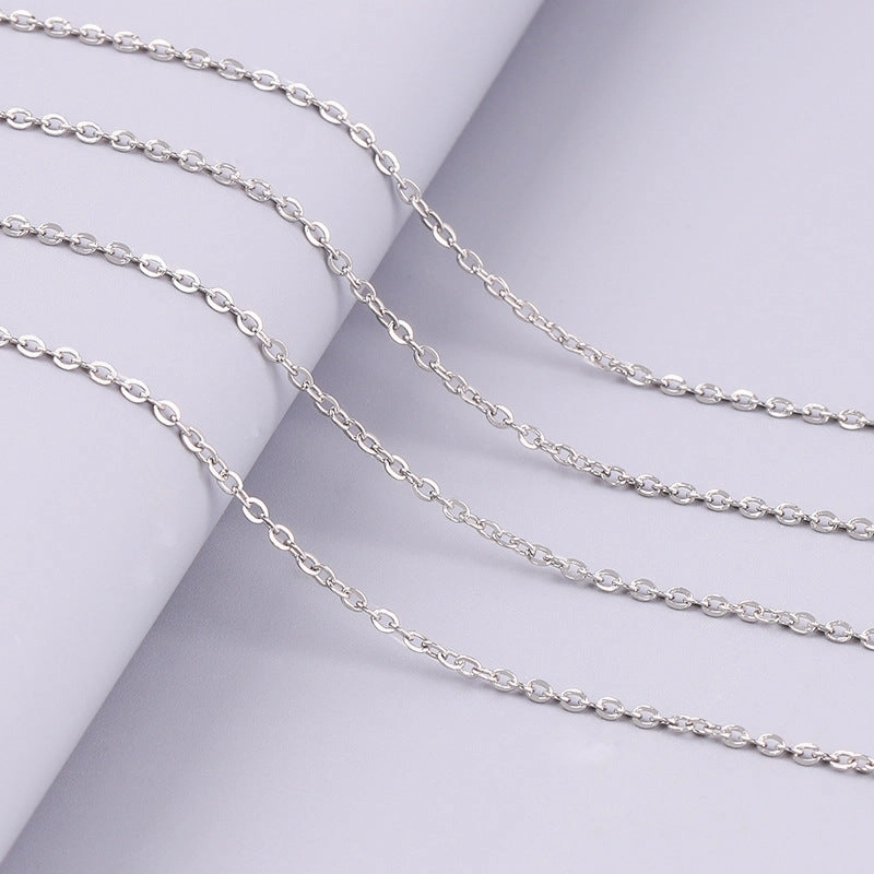 Wholesale Stainless Steel Cross Fine Chain Handmade DIY Titanium Steel Necklaces