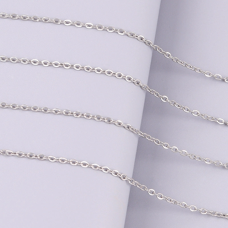 Wholesale Stainless Steel Cross Fine Chain Handmade DIY Titanium Steel Necklaces