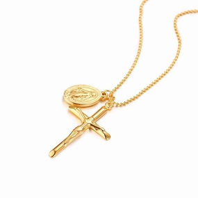 Wholesale Stainless Steel Cross Overlap Necklace