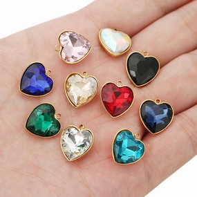 Wholesale Stainless Steel Crystal Pendant Heart Jewelry