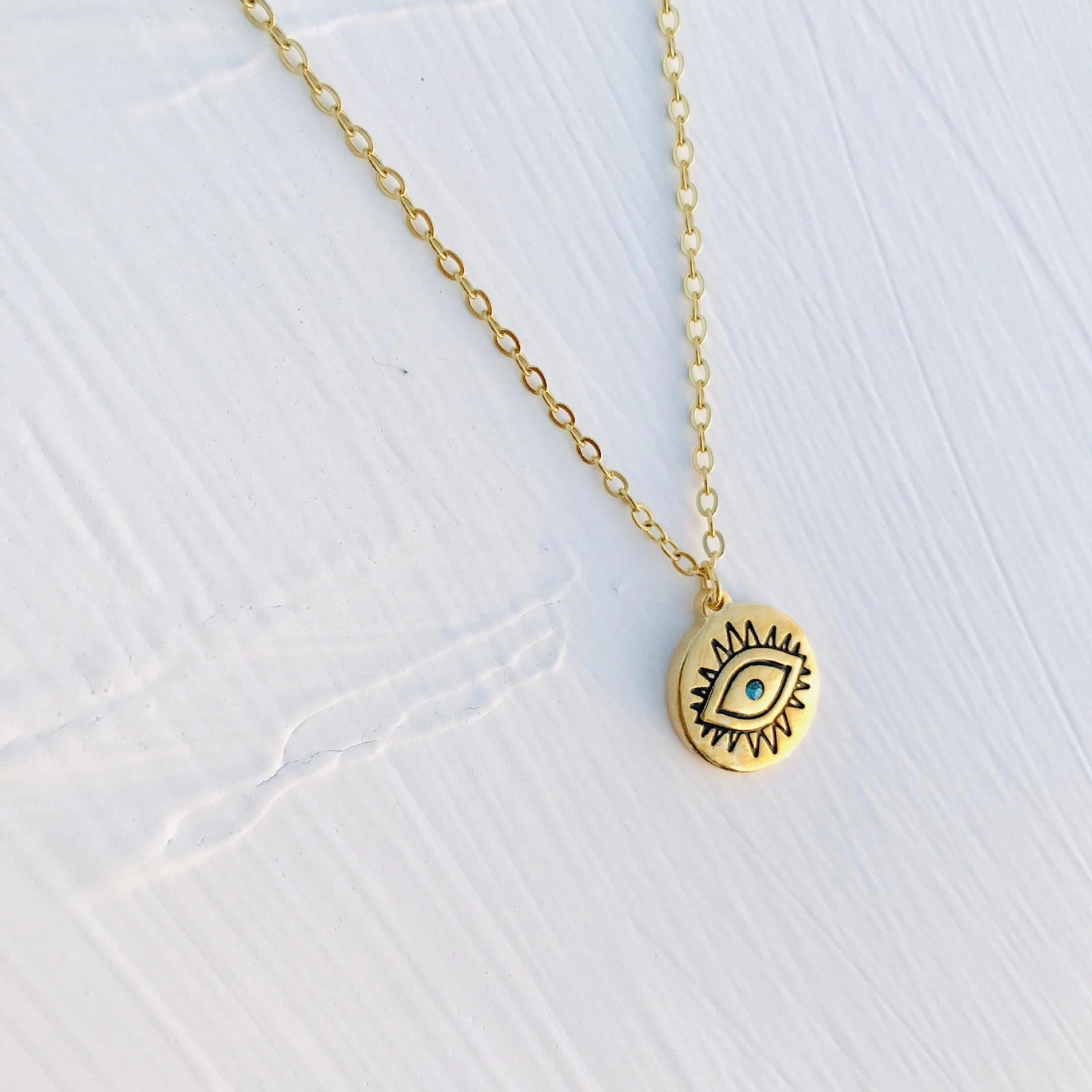 Wholesale Stainless Steel Devil's Eye Trip Trying Necklace