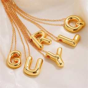 Wholesale Stainless Steel English Letter Necklaces