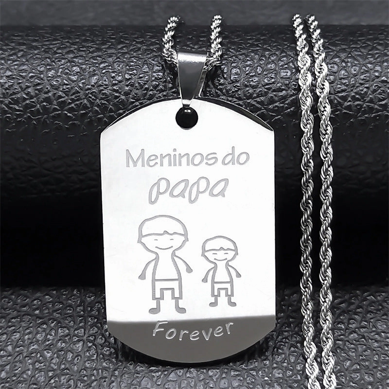 Wholesale Stainless Steel Family Necklaces