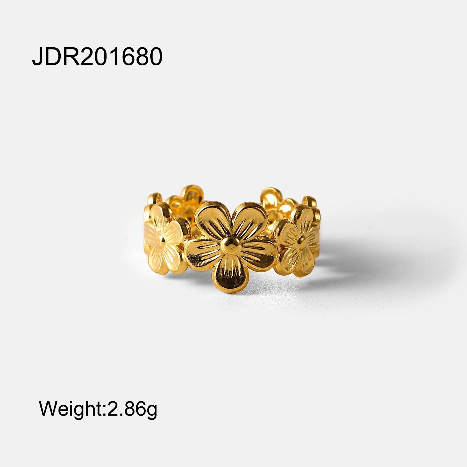 Wholesale Stainless Steel Flower Open Ring