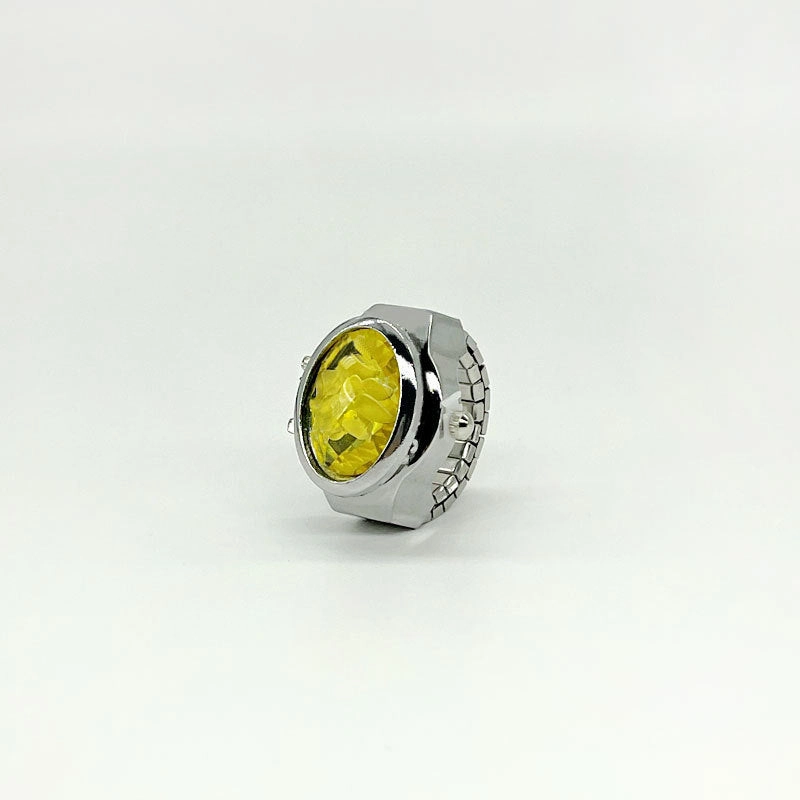 Wholesale Stainless Steel Gem Flower Ring Watch