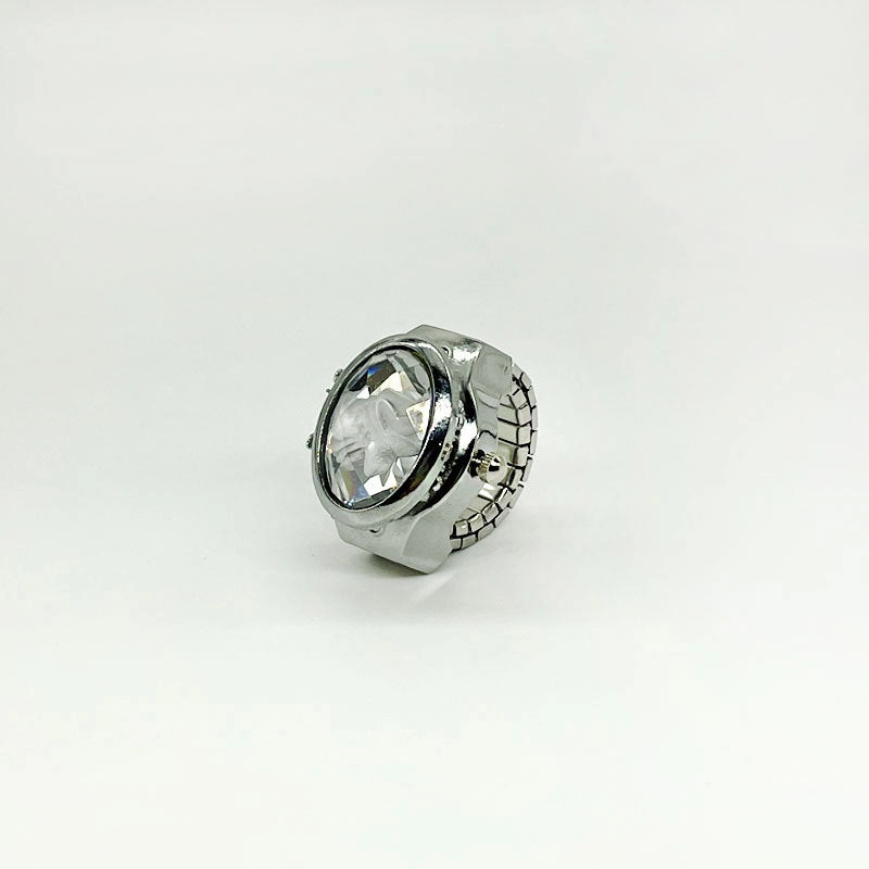 Wholesale Stainless Steel Gem Flower Ring Watch