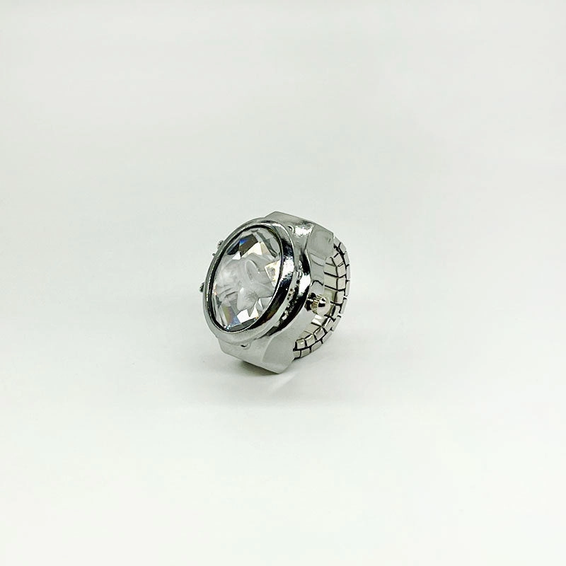 Wholesale Stainless Steel Gem Flower Ring Watch