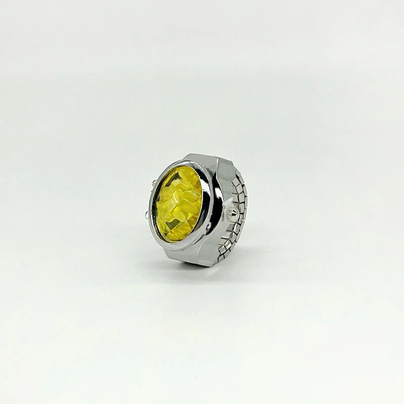Wholesale Stainless Steel Gem Flower Ring Watch