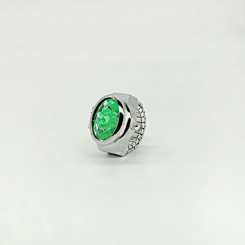 Wholesale Stainless Steel Gem Flower Ring Watch