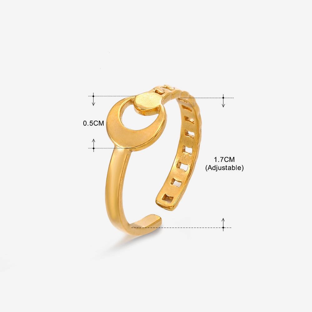 Wholesale Stainless Steel Geometric Oval Ring