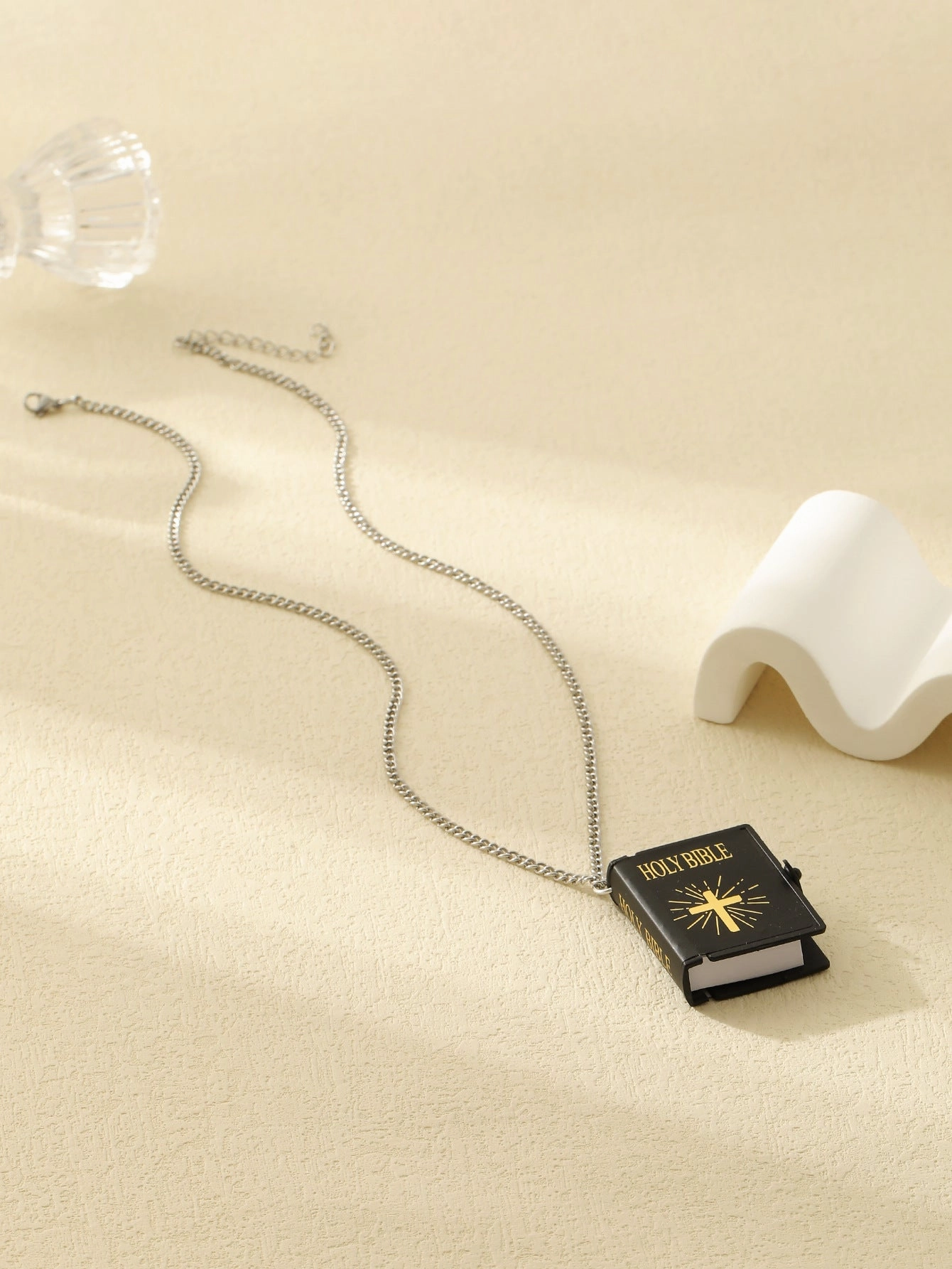 Wholesale stainless steel gold Bible cross necklace gift ladies jewelry