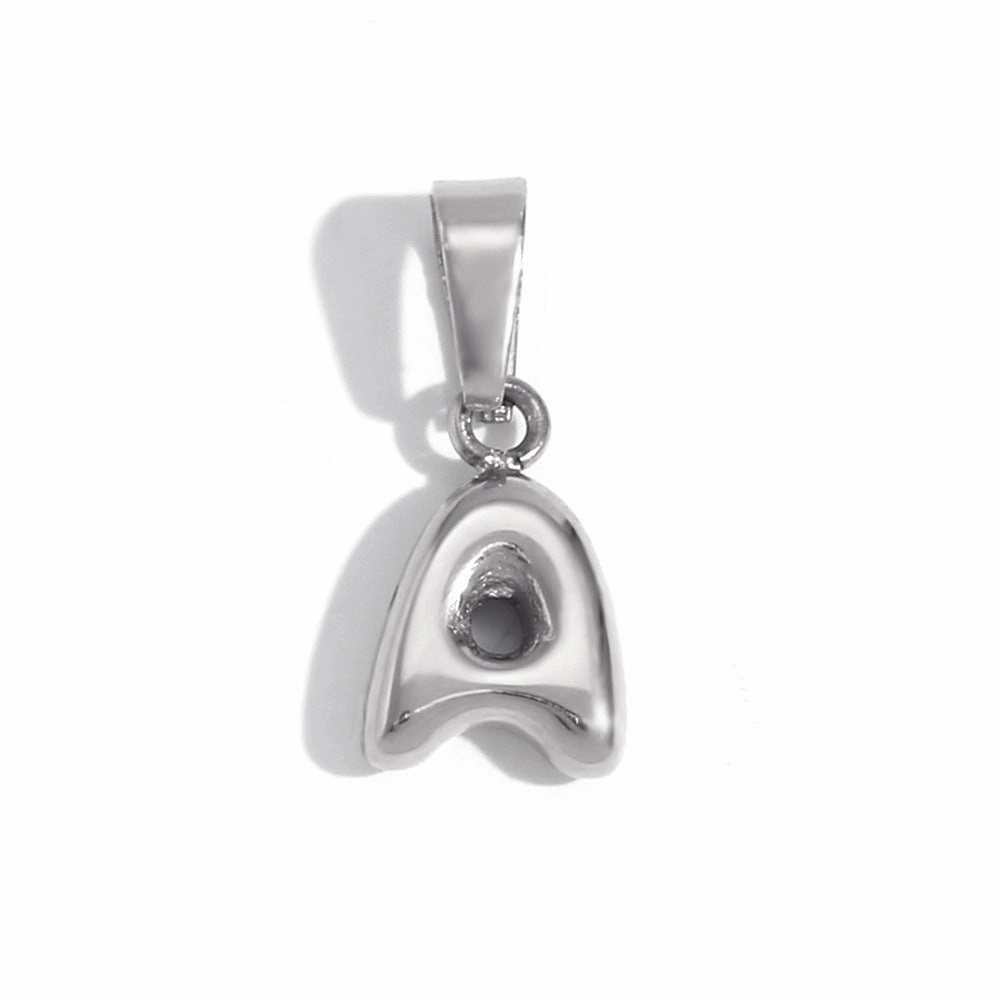Wholesale Stainless Steel Gold Mini Bubble Letter Pendant