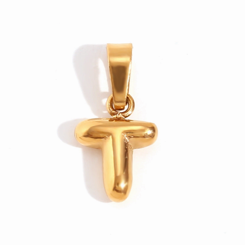 Wholesale Stainless Steel Gold Mini Bubble Letter Pendant