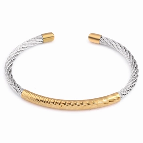 Wholesale Stainless Steel Gold-plated Dual Color Bracelets