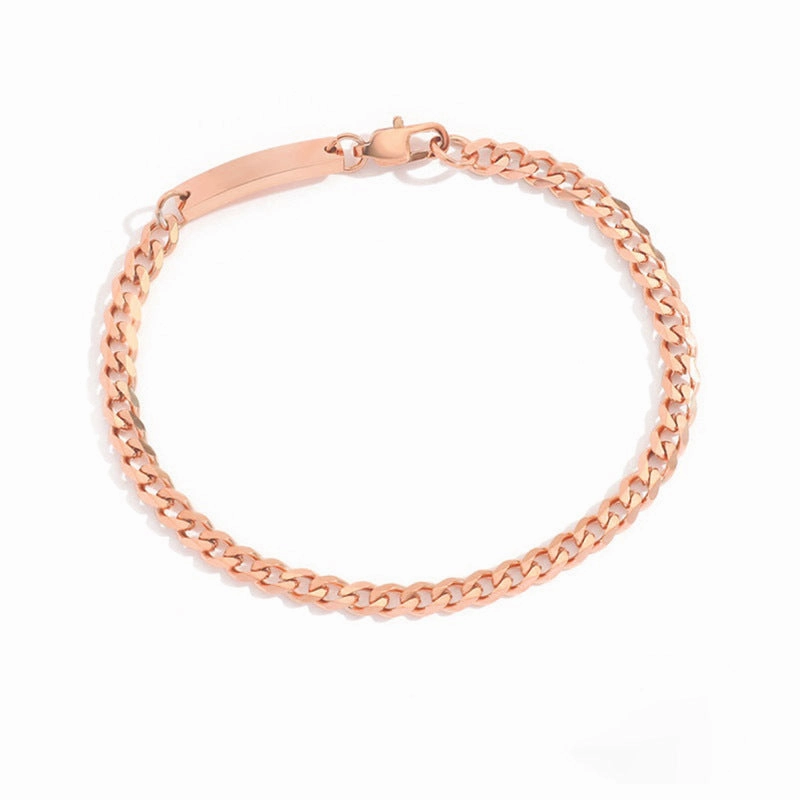 Wholesale Stainless Steel Gold Plated Fashion Cuban Bracelet
