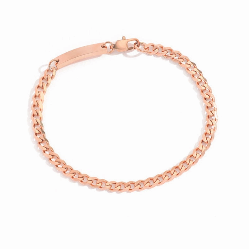 Wholesale Stainless Steel Gold Plated Fashion Cuban Bracelet