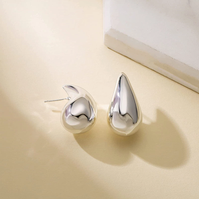 Wholesale Stainless Steel Gold Plated Hollow Drop Earrings
