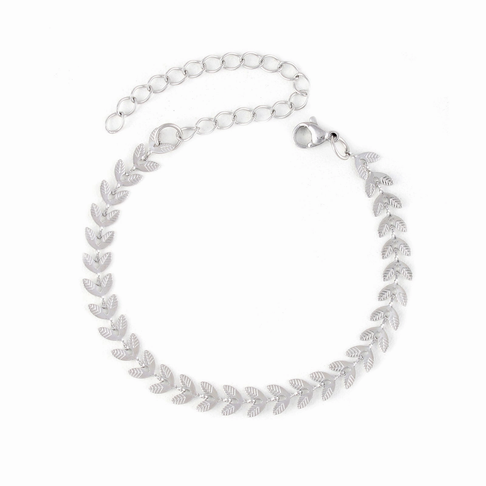 Wholesale Stainless Steel Gold Plated Leaf Bracelet