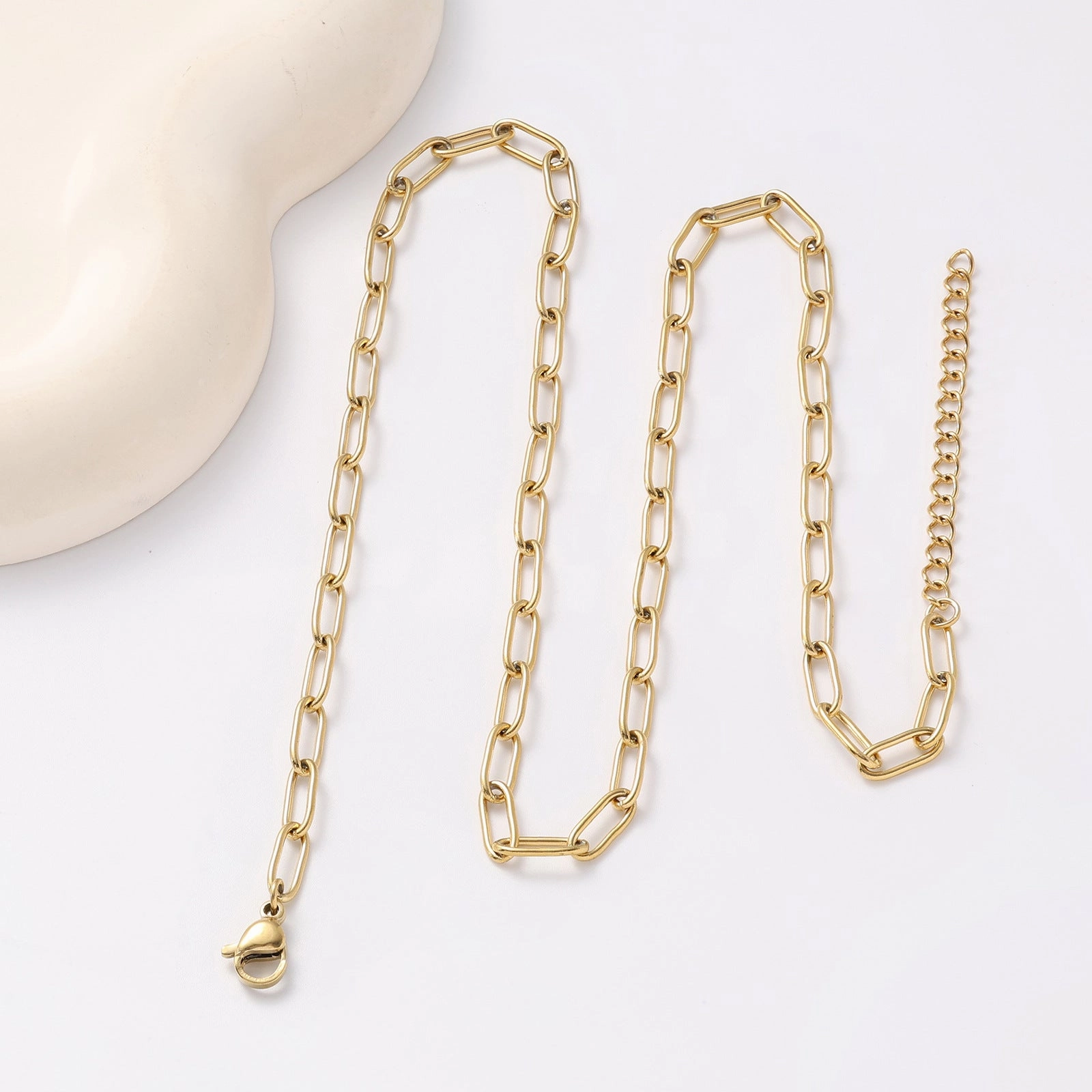 Wholesale Stainless steel gold-plated titanium steel chain