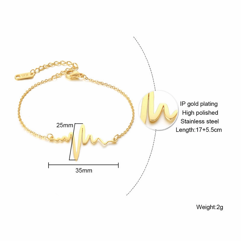 Wholesale Stainless Steel Gold Stacking Bracelet