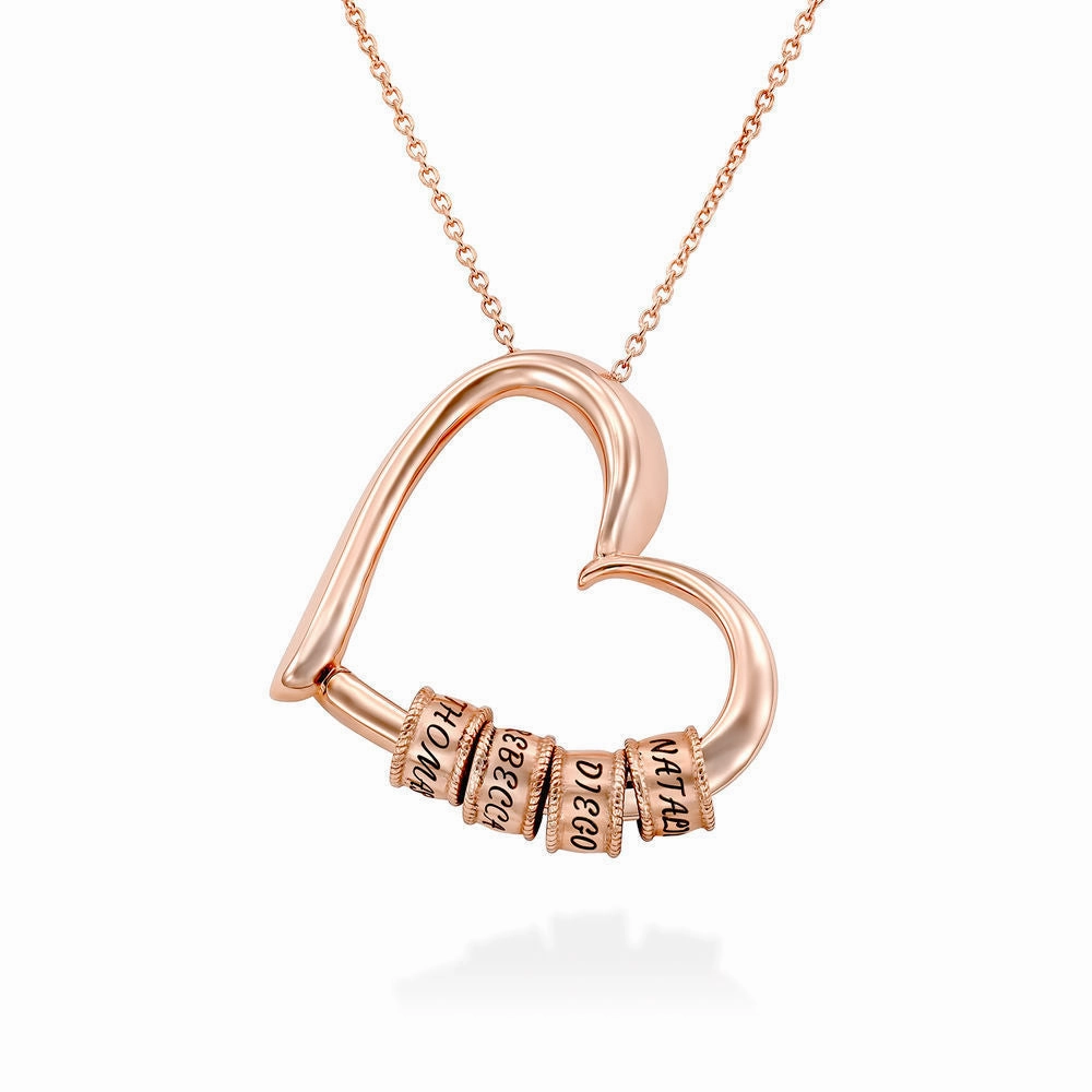 Wholesale Stainless Steel Heart Beaded Necklace
