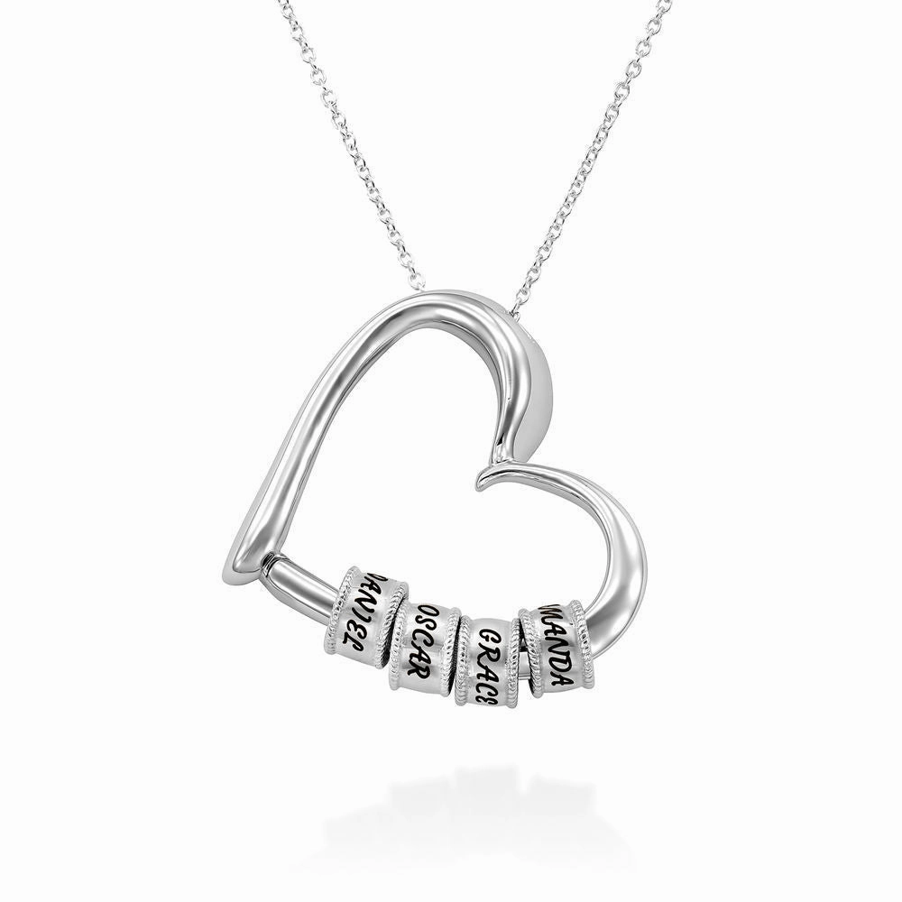 Wholesale Stainless Steel Heart Beaded Necklace