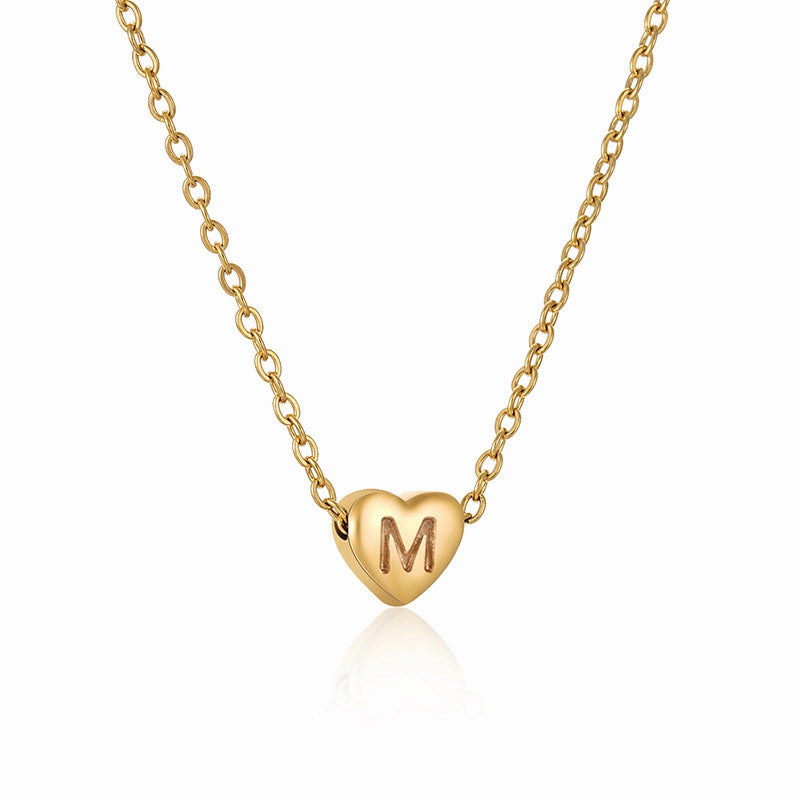 Wholesale Stainless Steel Heart Gold Plated Necklaces