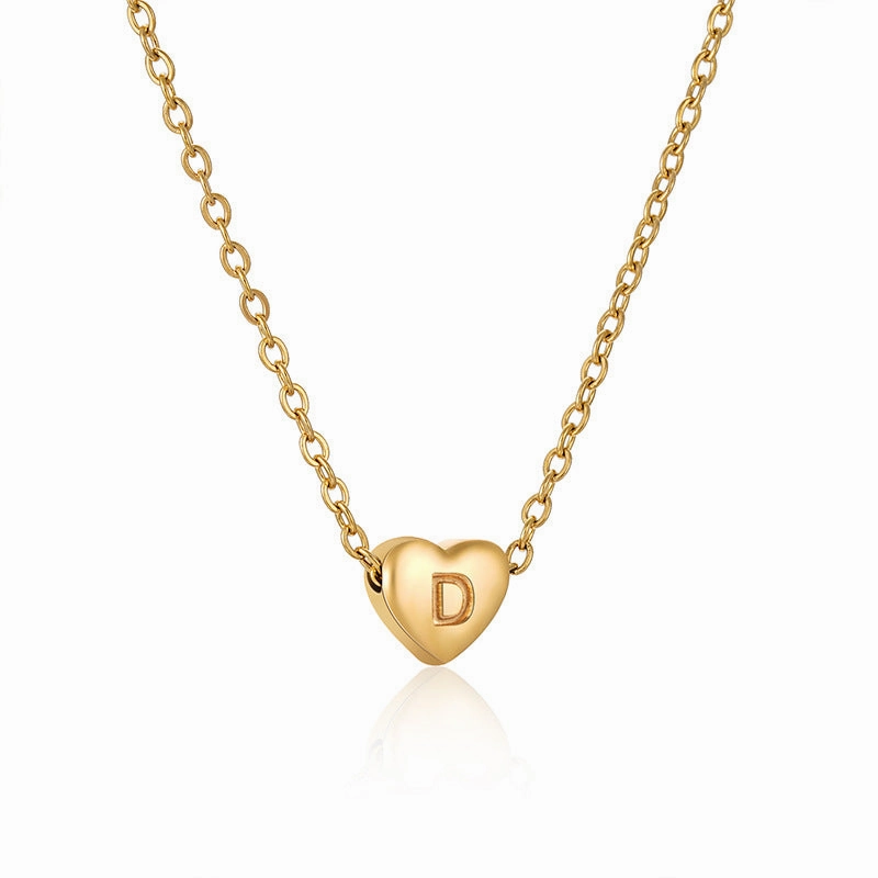 Wholesale Stainless Steel Heart Gold Plated Necklaces