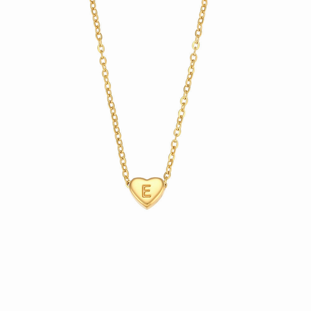 Wholesale Stainless Steel Heart-shaped Letter Pendant
