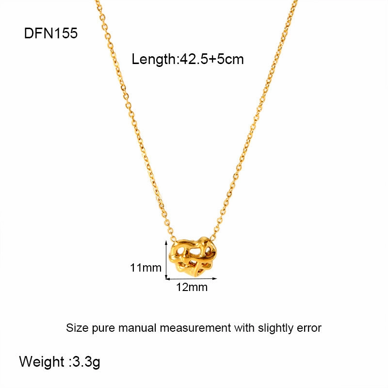 Wholesale stainless steel heart shell palm tree geometric pendant necklace