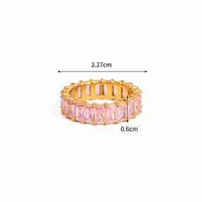 Wholesale Stainless Steel Inlaid Zircon Rings