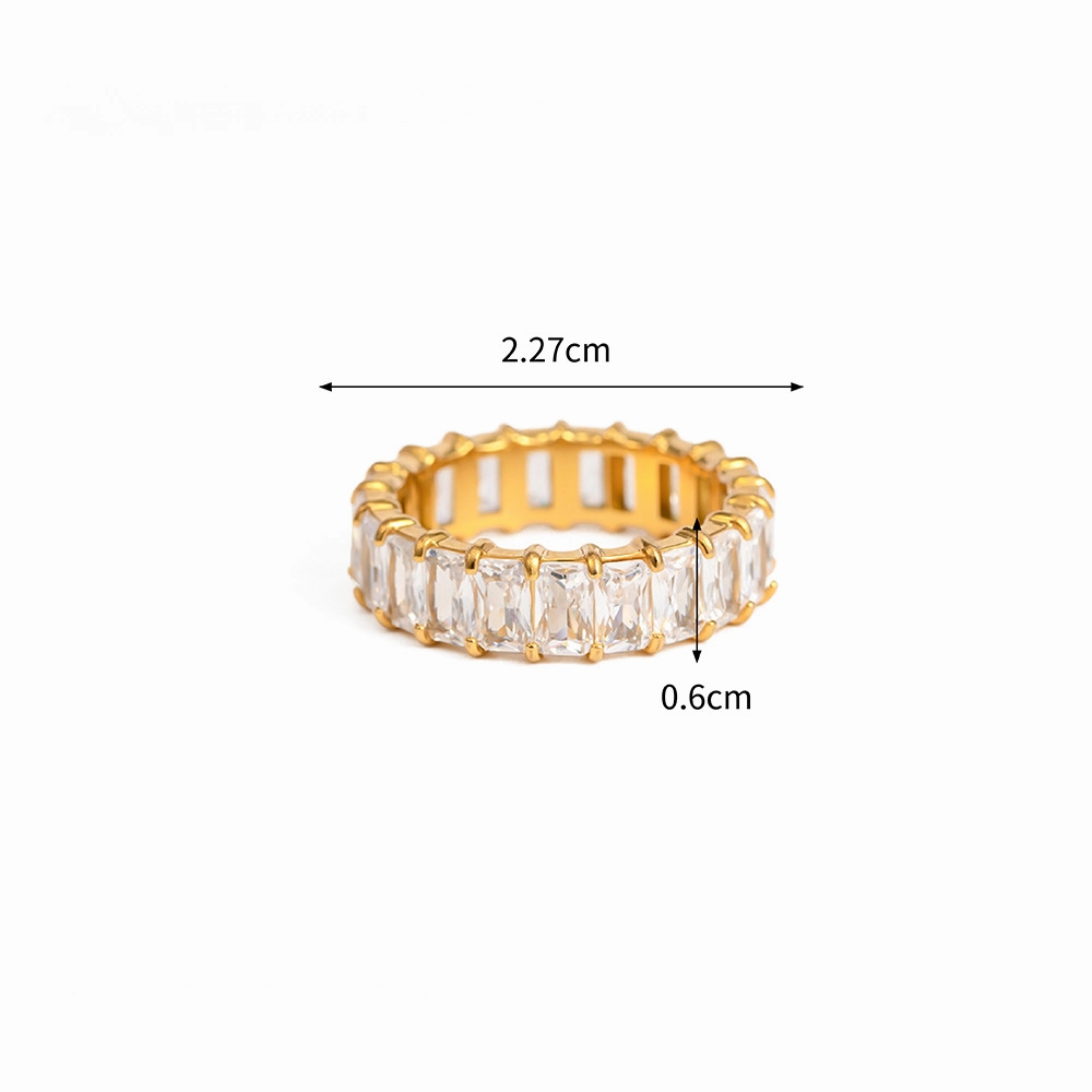 Wholesale Stainless Steel Inlaid Zircon Rings
