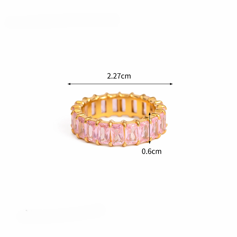 Wholesale Stainless Steel Inlaid Zircon Rings