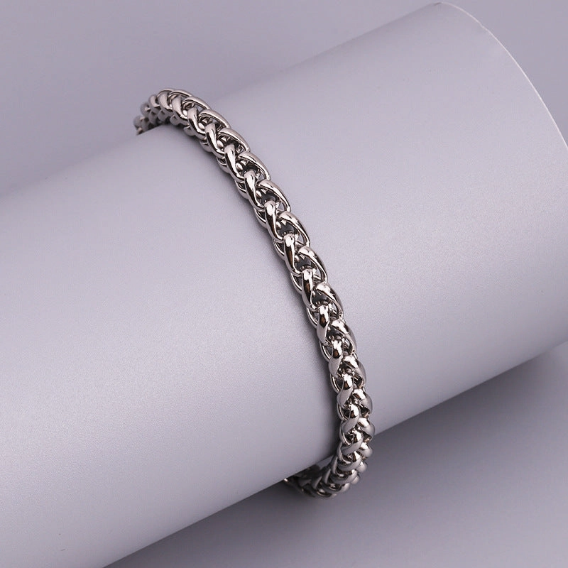 Wholesale Stainless Steel Keel Fashionable and Personalized Hip-hop Titanium Steel Bracelet