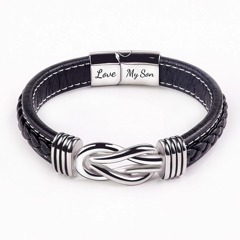 Wholesale stainless steel leather lovemyson Bracelet