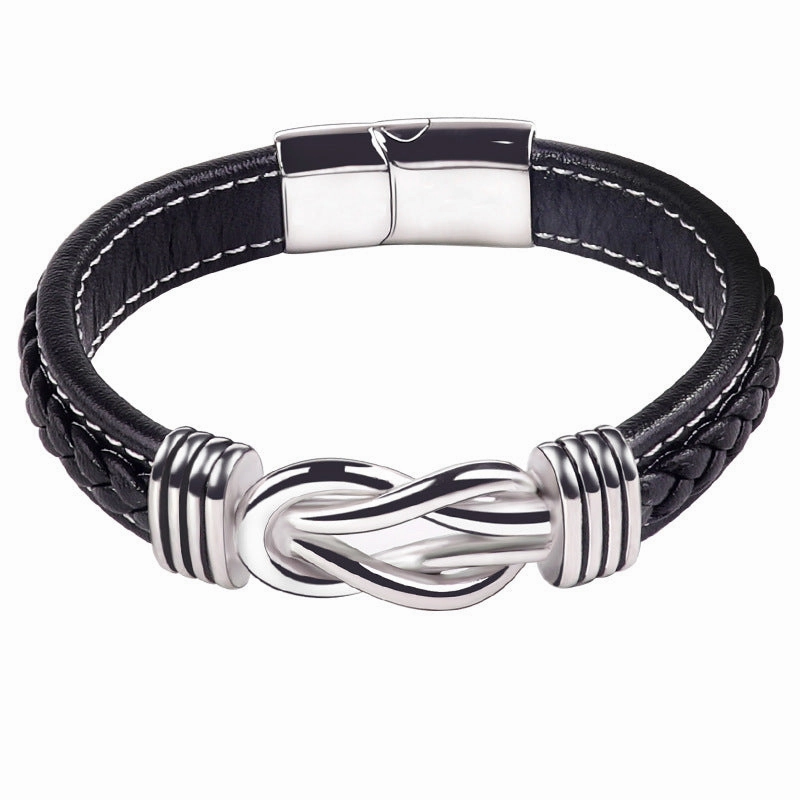 Wholesale stainless steel leather lovemyson Bracelet