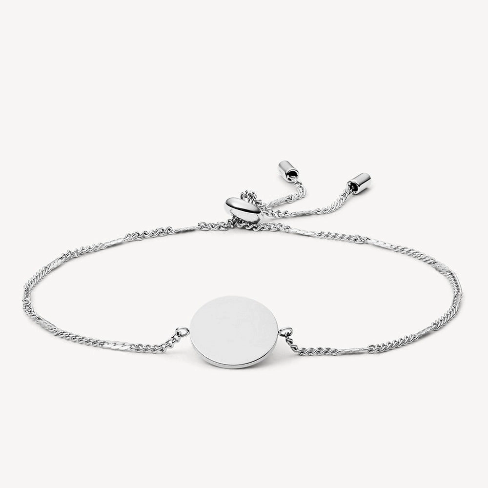 Wholesale Stainless Steel Love Pull Buckle Electroplated Round Brand Bracelet