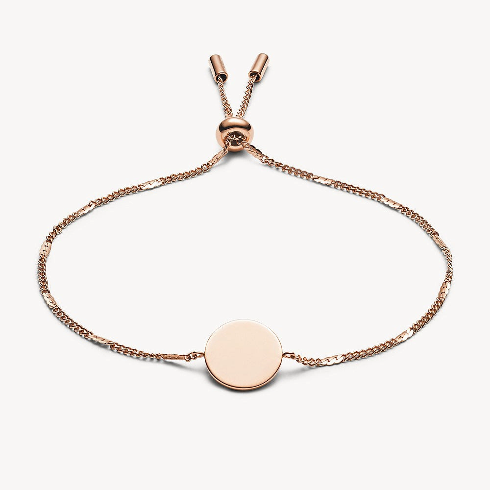 Wholesale Stainless Steel Love Pull Buckle Electroplated Round Brand Bracelet