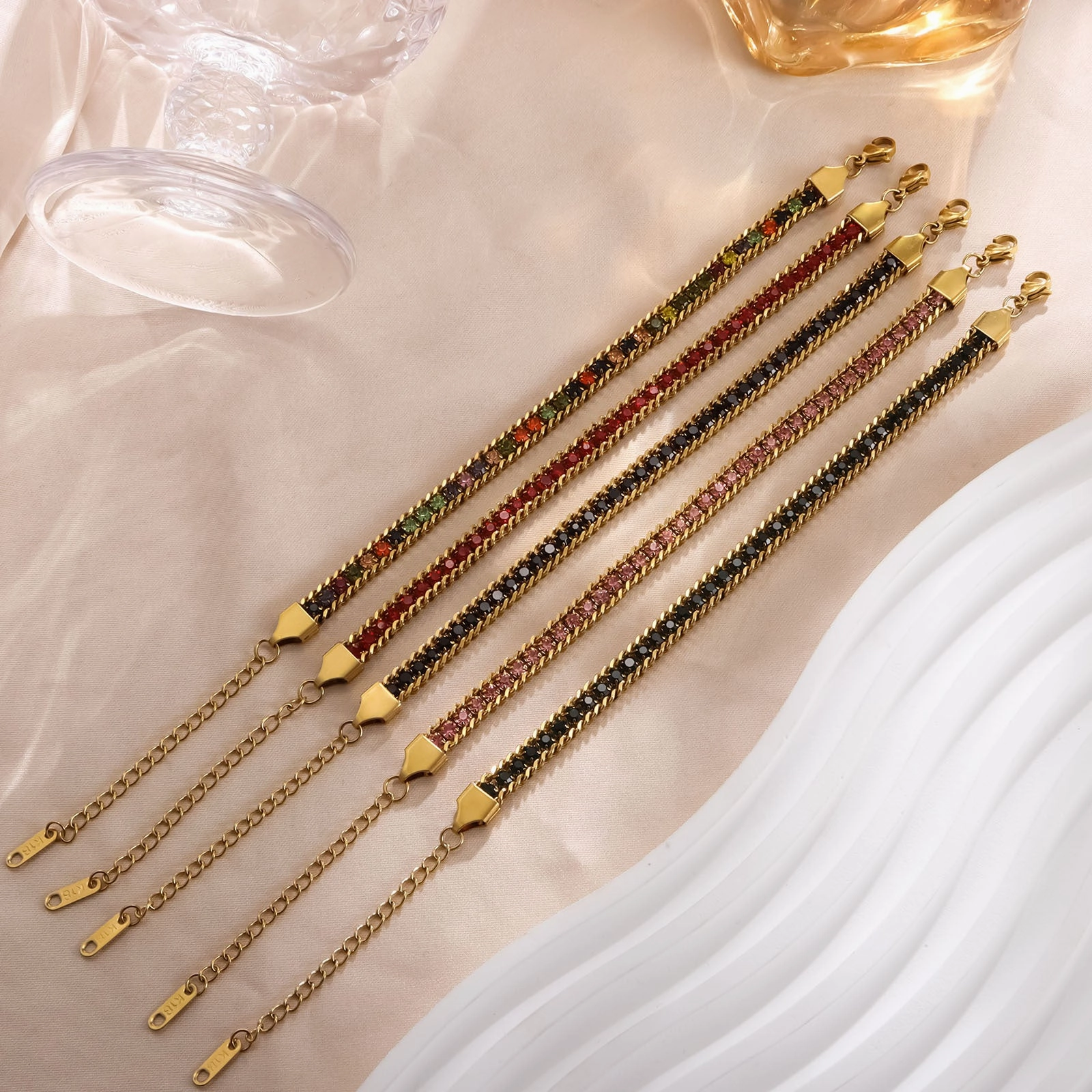 Wholesale Stainless Steel Micro Diamond Fashionable, Simple and Versatile Light Luxury Bracelet