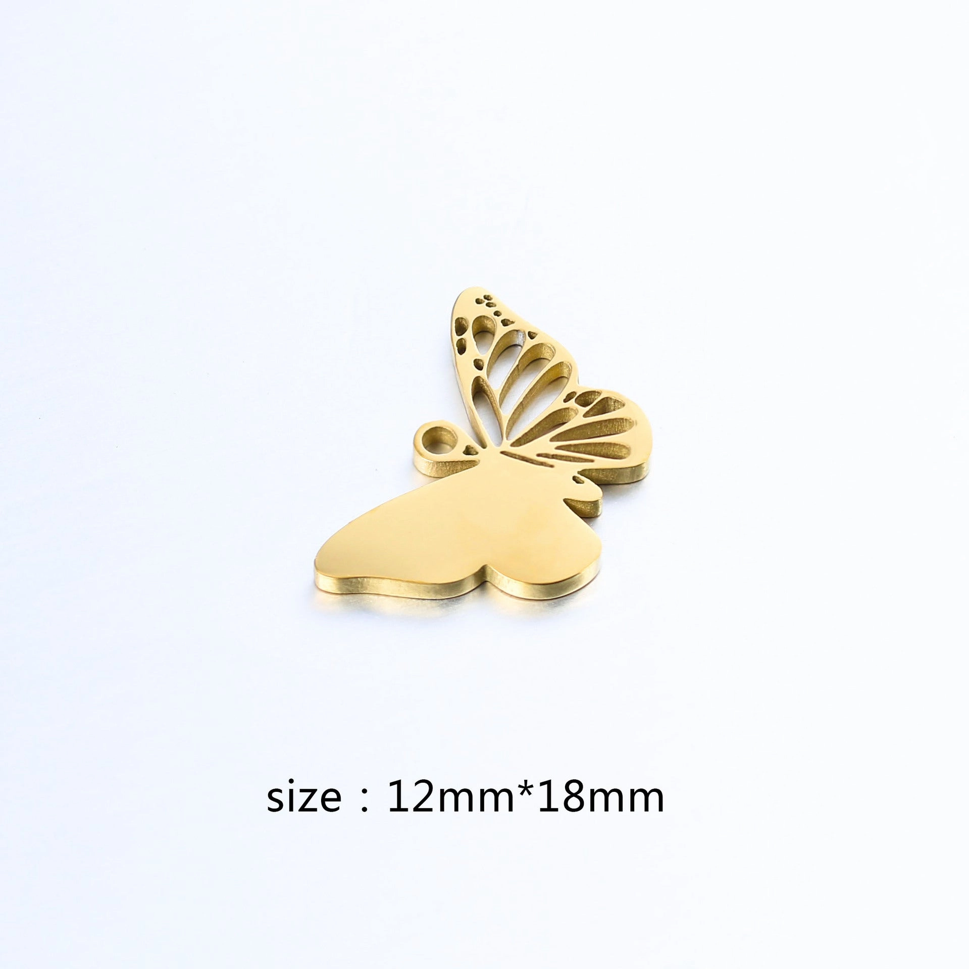 Wholesale Stainless Steel Mirror Creative Hollow Butterfly Diy Pendant