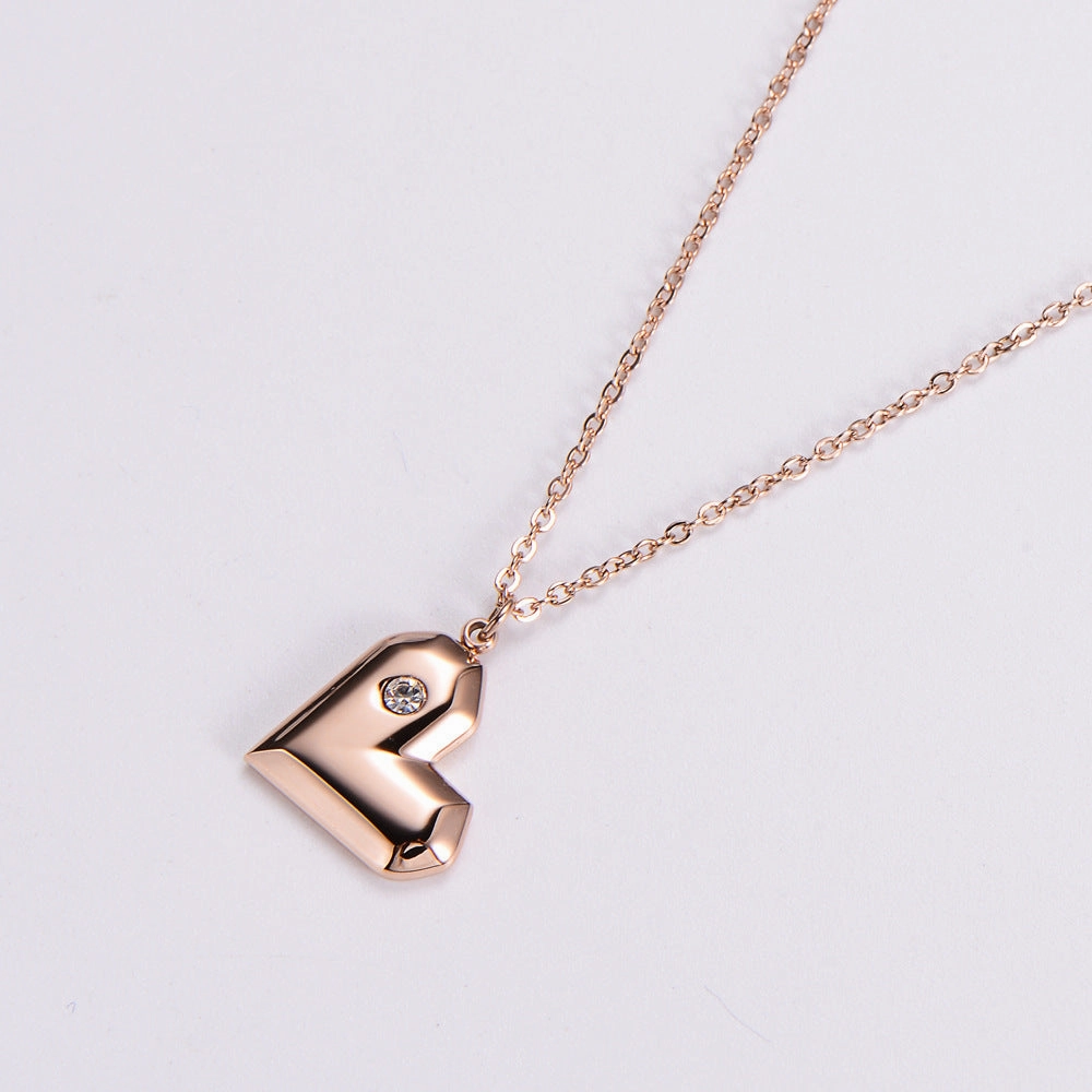 Wholesale Stainless Steel Mirror Diamond Necklace